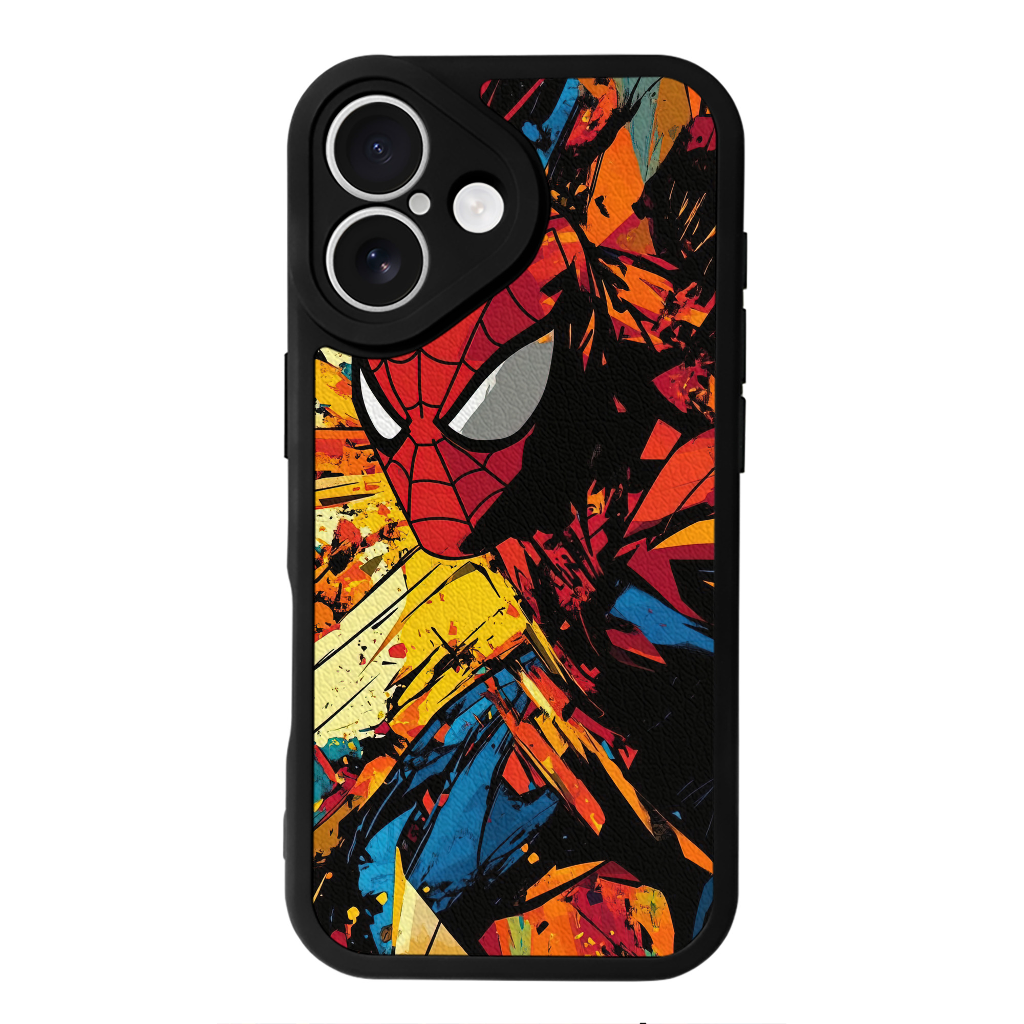 Spider Man スパイダーマン 【iPhone 16シリーズ対応】シリコンスマホケース（レザー調） 材質：シリコン